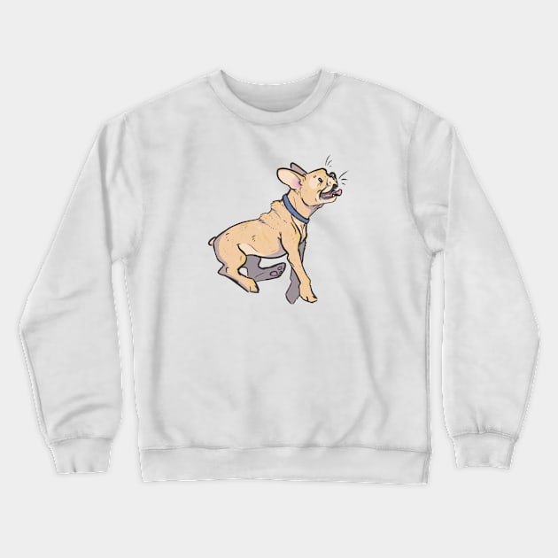 Cute French Bulldog Puppy Crewneck Sweatshirt by CloudWalkerDesigns